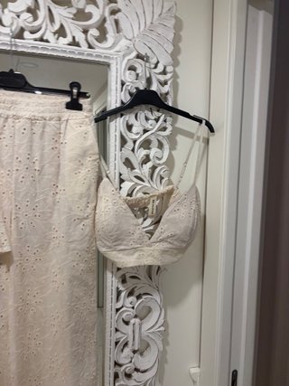 Set donna beige cotone nuovo