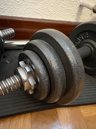 Mancuernas Ajustables 10kg Metal con Barra