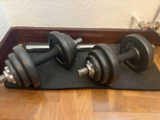Mancuernas Ajustables 10kg Metal con Barra