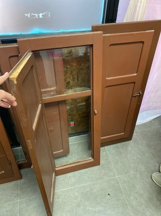 2 Ventanas Completas Marco Cristal Puerta