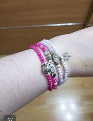 Lote 4 pulseras elásticas de 19,5 cm