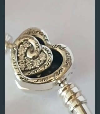 Pulsera Pandora Corazón Plata Circonitas