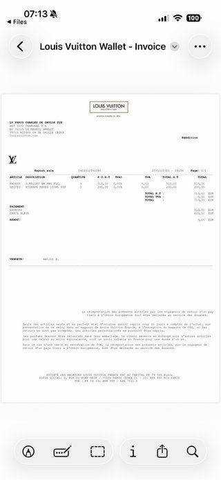 Cartera Louis Vuitton Monogram Marrón