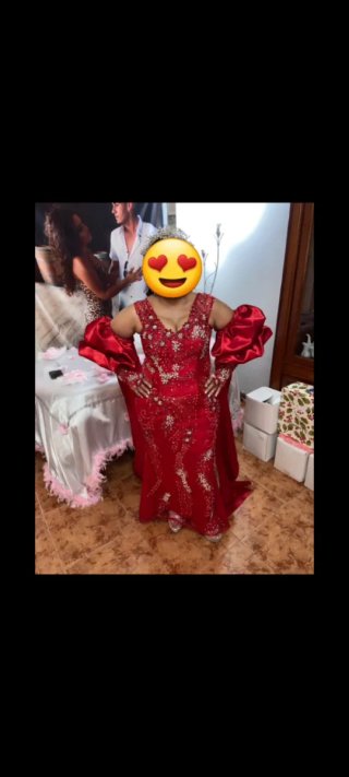 Vestido Gitano Fiesta Dorado y Turquesa
