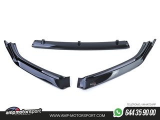 SPOILER DELANTERO PARA VW POLO 6C 2014-2017 NEGRO BRILLO