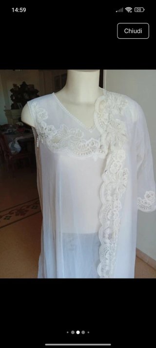 Vestaglia e sottoveste vintage anni 70