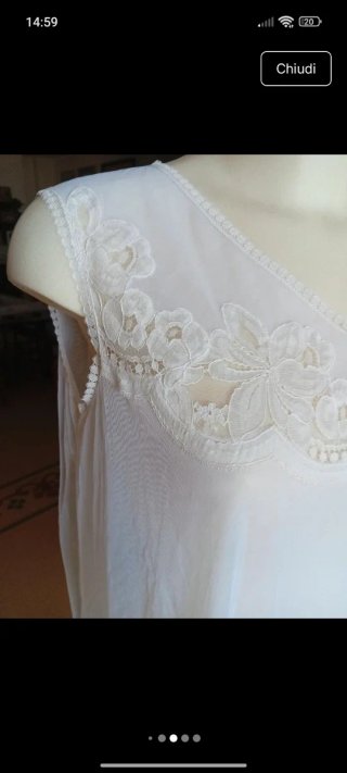 Vestaglia e sottoveste vintage anni 70