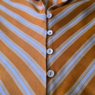 Camiseta Mango Rayas Naranja Talla XS