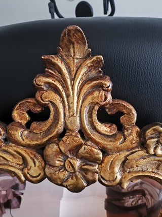 Espejo Cornucopia Madera Decorativo Dorado Clásico