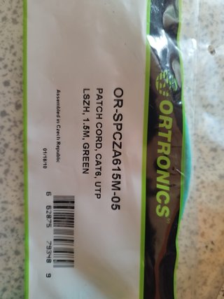 5x Cavi Rete Ethernet Cat6 UTP Ortronics 1.5m Verd