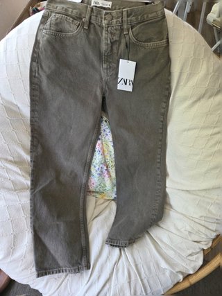 Zara Vaqueros Rectos Mujer Talle Medio Talla...