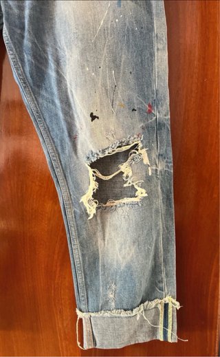 Jeans Zara strappati e colorati Tg.44