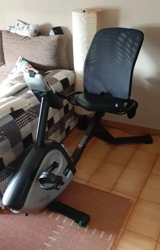 Bicicleta Estática Reclinable Negra