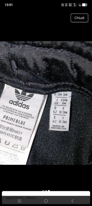 Pantaloncini neonato Adidas