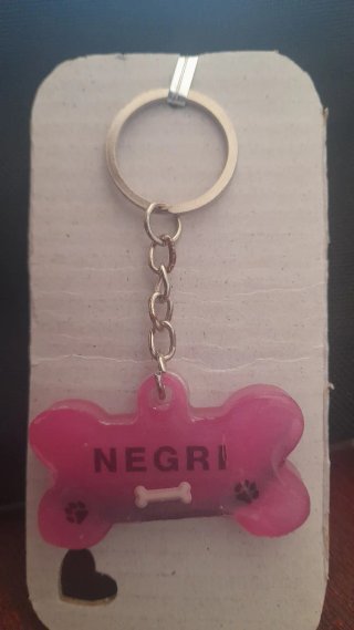 Placa Personalizada para Mascota Hueso Rosa