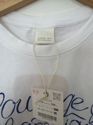 Camiseta Zara 13/14 años Estampado Velero