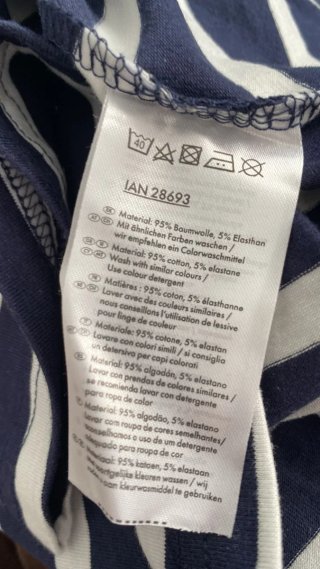 Camiseta manga larga rayas azules y blancas M