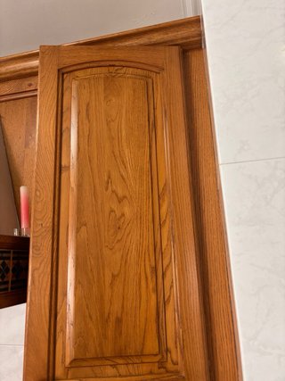 Puertas de cocina de madera y cristal