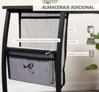 Mesa auxiliar para sofá y cama
