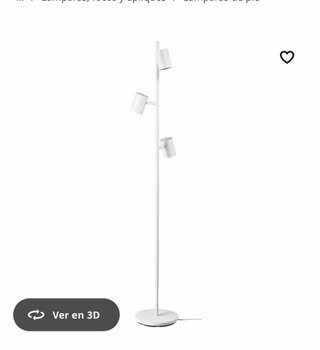 Lámpara de pie Ikea 3 focos blanca