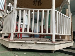 Pérgola redonda de madera