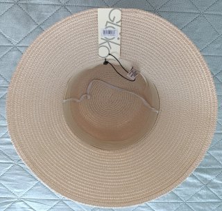 Sombrero de paja mujer beige y marrón