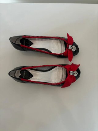 Zapatos Cafènoir Talla 36 Negros y Rojos