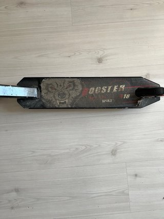 Patín Scooter Negro Blanco Rojo