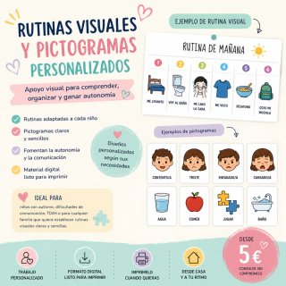 Rutinas visuales y pictogramas personalizados