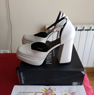 Elegantes Zapatos Tacón Plataforma Piel 39
