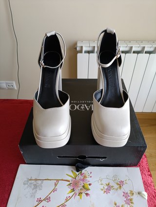 Elegantes Zapatos Tacón Plataforma Piel 39