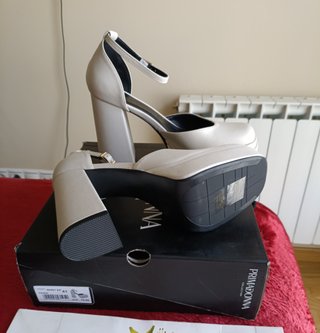 Elegantes Zapatos Tacón Plataforma Piel 39