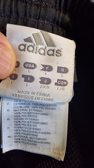 Pantaloncini Adidas palestra tasche zip taglia L