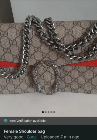 Borsa a spalla Gucci beige