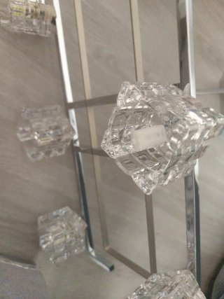 Lámpara de techo cristal y metal