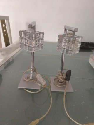Lámpara de techo cristal y metal