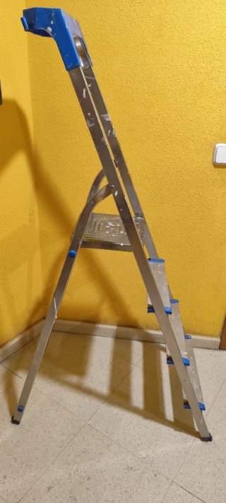 Escalera 3 peldaños azul