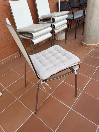 Sillas de terraza apilables (6 unidades)