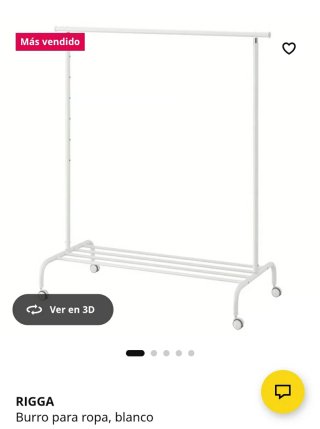 Burro perchero Ikea blanco