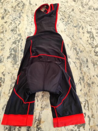 Culotte ciclista negro y rojo Talla S