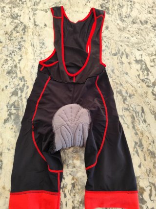 Culotte ciclista negro y rojo Talla S