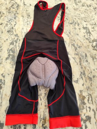 Culotte ciclista negro y rojo Talla S