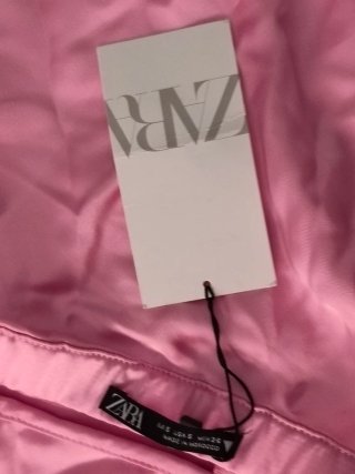 Vestito midi Zara raso rosa