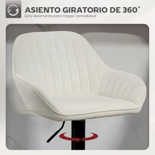 2 Taburetes Bar Giratorios Ajustables