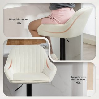 2 Taburetes Bar Giratorios Ajustables