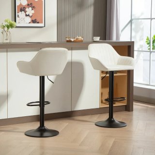 2 Taburetes Bar Giratorios Ajustables
