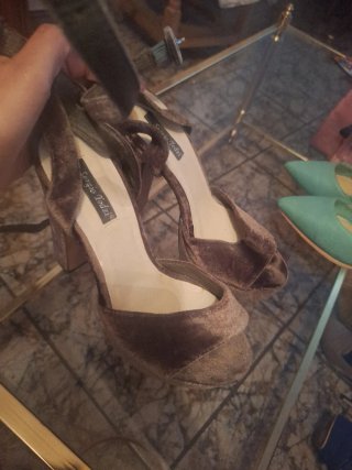 Tacones de terciopelo