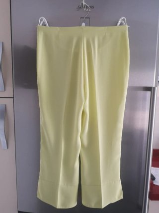 Pantalón capri verde mujer