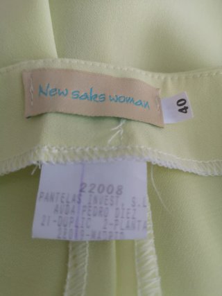 Pantalón capri verde mujer