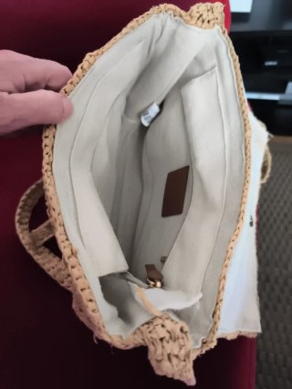 Bolso de rafia beige